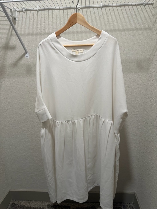 Mimu Maxi Dresses & Skirts - Women's White Drop-Waist Cotton Dress